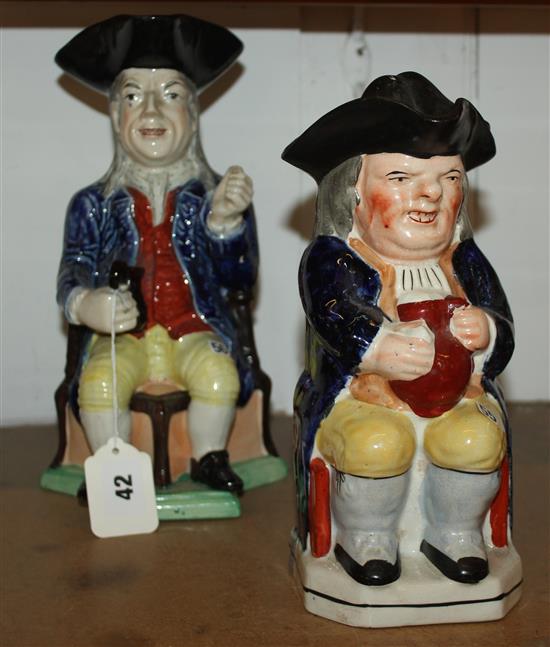 Two Staffordshire Toby jugs